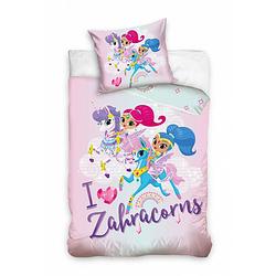 Foto van Nickelodeon dekbedovertrek shimmer en shine 140 x 200 cm roze