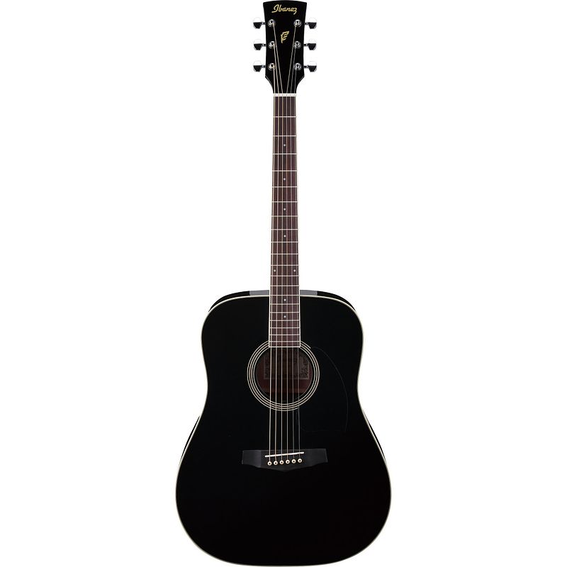 Foto van Ibanez pf15-bk dreadnought-model akoestische westerngitaar zwart