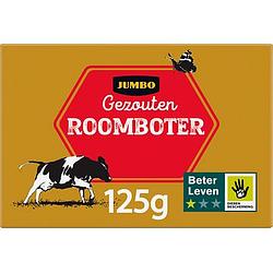 Foto van Jumbo gezouten roomboter met beter leven keurmerk 125g