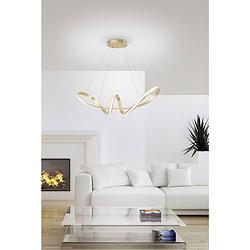 Foto van Paul neuhaus melinda 8291-12 led-hanglamp 30 w bladgoud (glanzend)