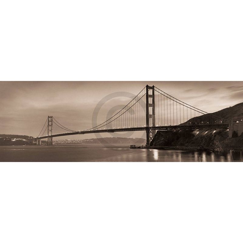 Foto van Alan blaustein - golden gate bridge ii kunstdruk 90x30cm