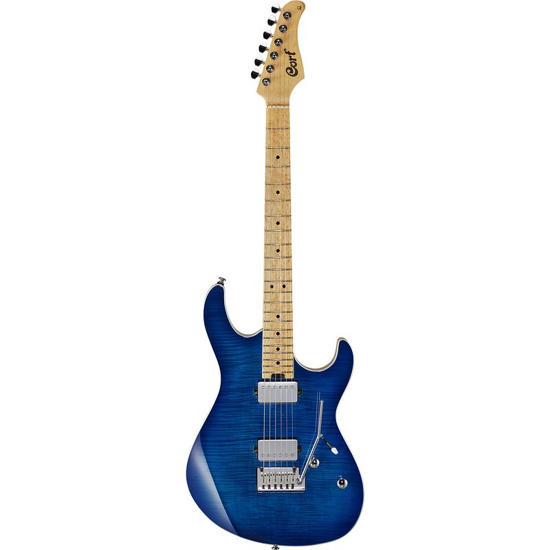 Foto van Cort g290 fat ii bright blue burst elektrische gitaar