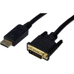 Foto van Digitus displayport / dvi adapterkabel displayport stekker, dvi-d 24+1-polige stekker 3.00 m zwart ak-340306-030-s displayport-kabel