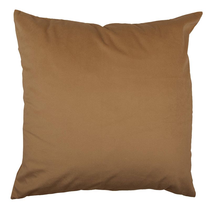 Foto van Clayre & eef kussenhoes 45x45 cm bruin polyester sierkussenhoes bruin sierkussenhoes