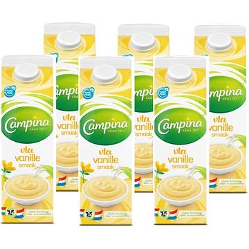 Foto van Campina vanille vla 6 x 1l bij jumbo