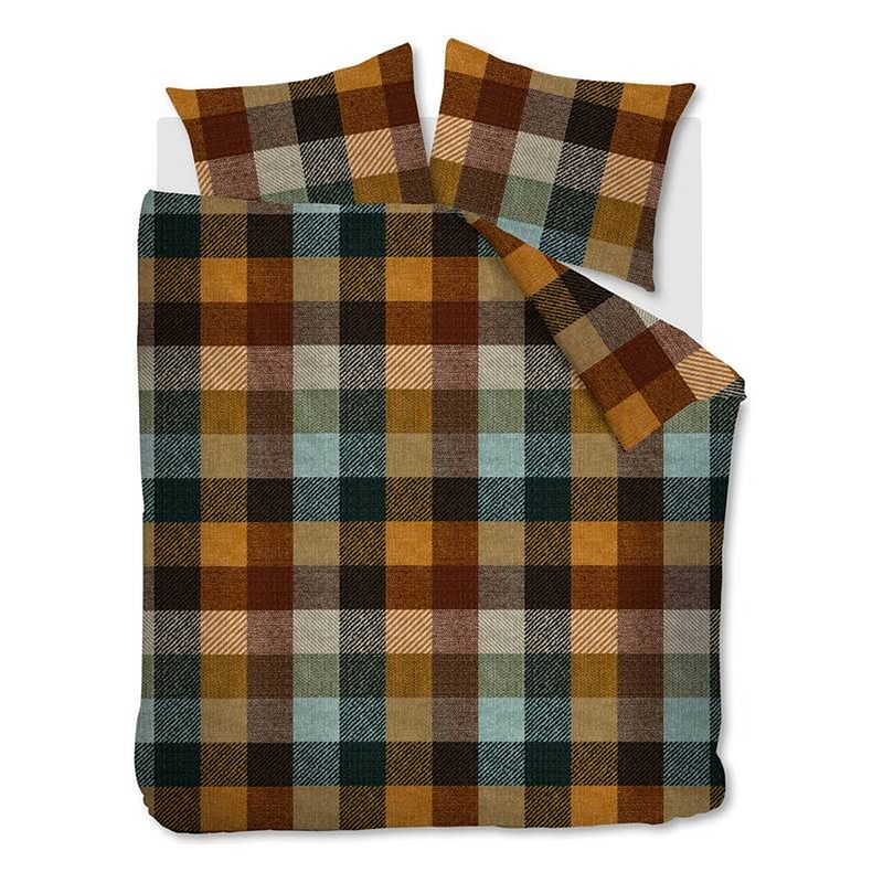 Foto van Beddinghouse beckett flanel dekbedovertrek - 2-persoons (200x200/220 cm + 2 slopen) - flanel - multi