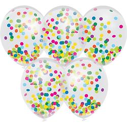 Foto van 5x confetti thema feest ballonnen 30 cm - ballonnen