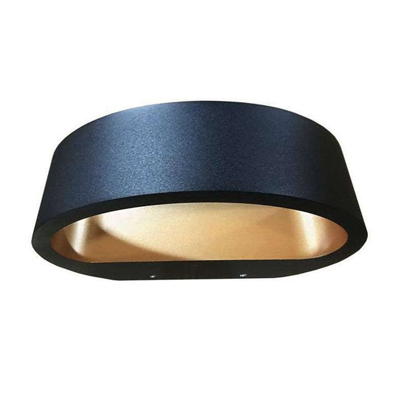 Foto van Lamponline wandlamp sharp zwart-goud