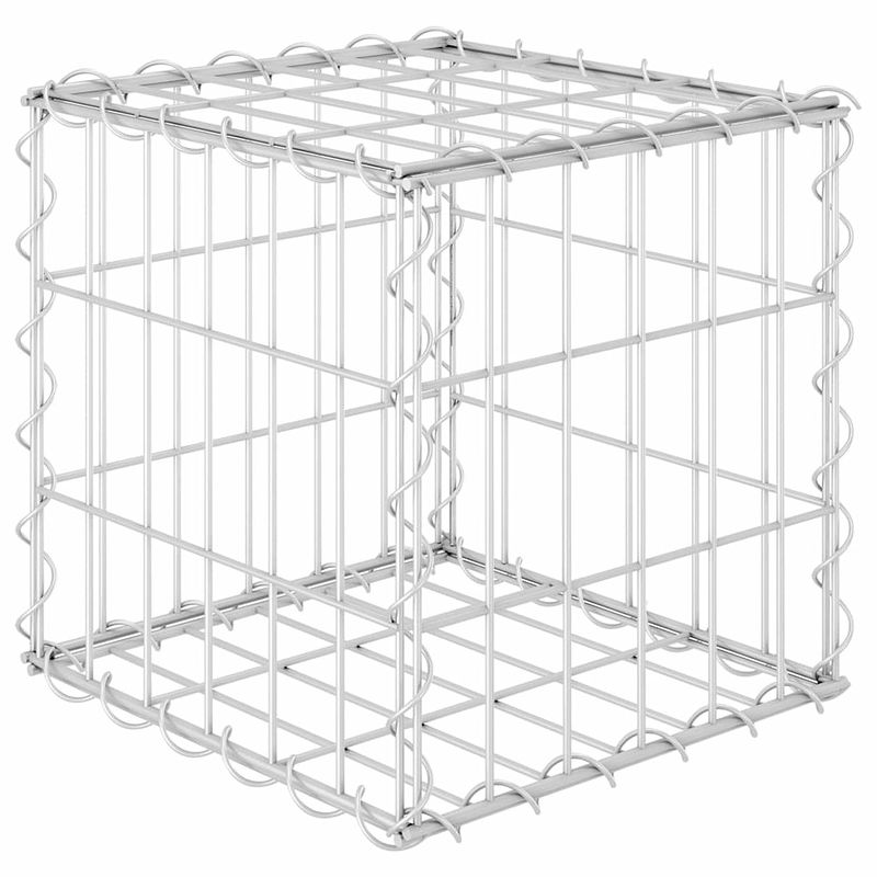 Foto van Vidaxl gabion plantenbak verhoogd kubus 30x30x30 cm staaldraad