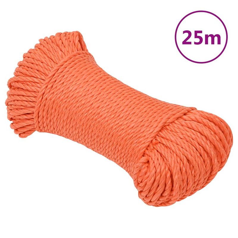 Foto van Vidaxl werktouw 3 mm 25 m polypropeen oranje