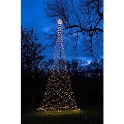 Foto van Anna'ss collection - tree with star on pole diameter160x500 cm836 led classic warm