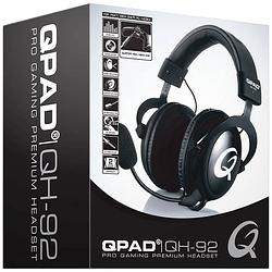 Foto van Qpad qh92 over ear headset kabel gamen stereo zwart