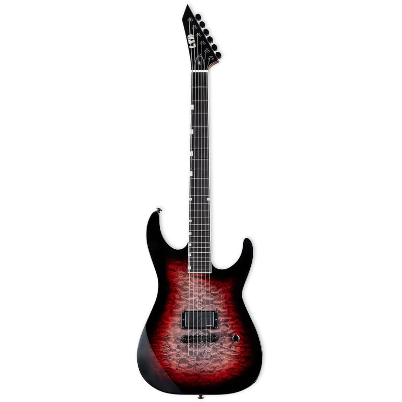 Foto van Esp ltd josh middleton signature jm-i deep blood moon elektrische gitaar met koffer