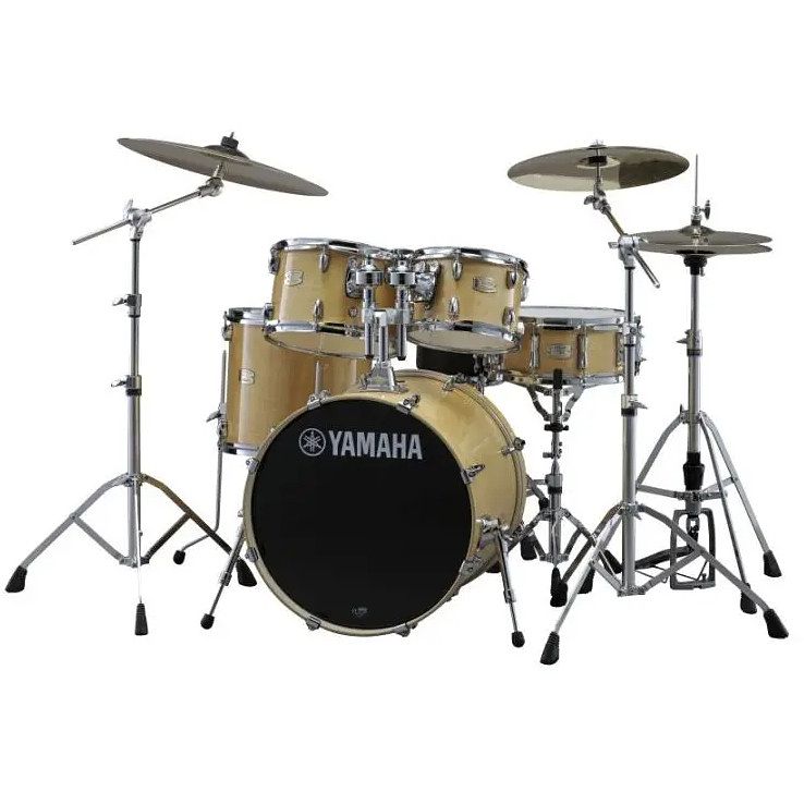 Foto van Yamaha stage custom birch natural wood 5d. fusion drumstel inclusief hardware