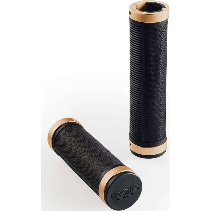 Foto van Brooks handvatten cambium grips 130mm black copper