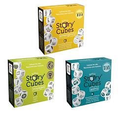 Foto van Spellenbundel - dobbelspel - 3 stuks - rory's story cubes voyages, astro & emergency