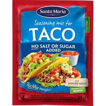 Foto van Santa maria taco kruidenmix geen zout toegevoegd 25g bij jumbo