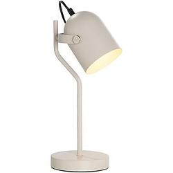 Foto van Bureaulamp senn - beige metaal - 39xø17,5 cm - leen bakker