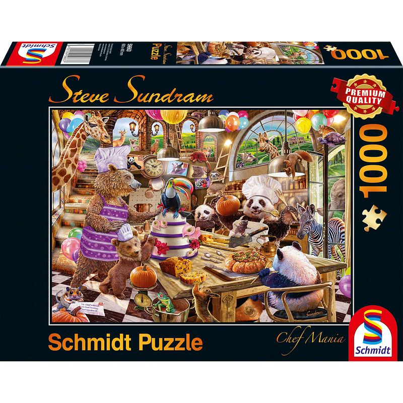 Foto van Schmidt puzzle legpuzzel chef mania karton 1000 stukjes