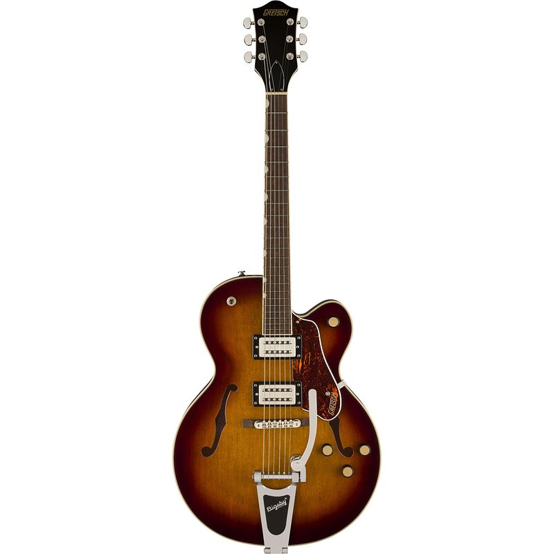 Foto van Gretsch g2420t streamliner hollow body havana burst il semi-akoestische gitaar