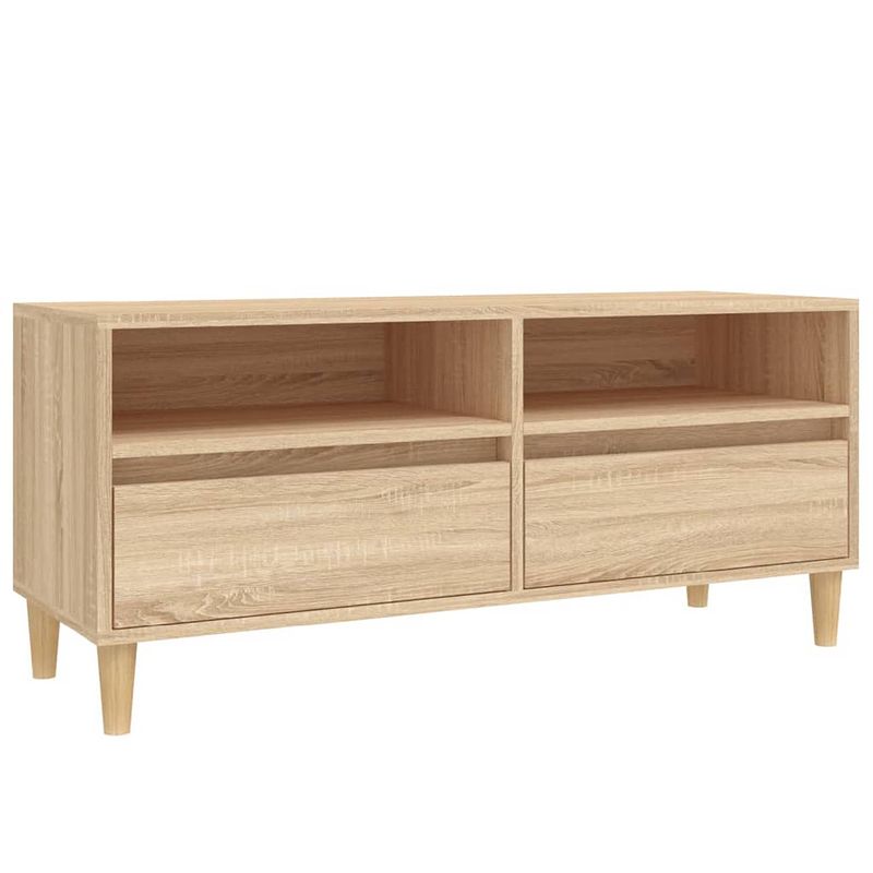 Foto van Vidaxl tv-meubel 100x34,5x44,5 cm bewerkt hout sonoma eikenkleurig