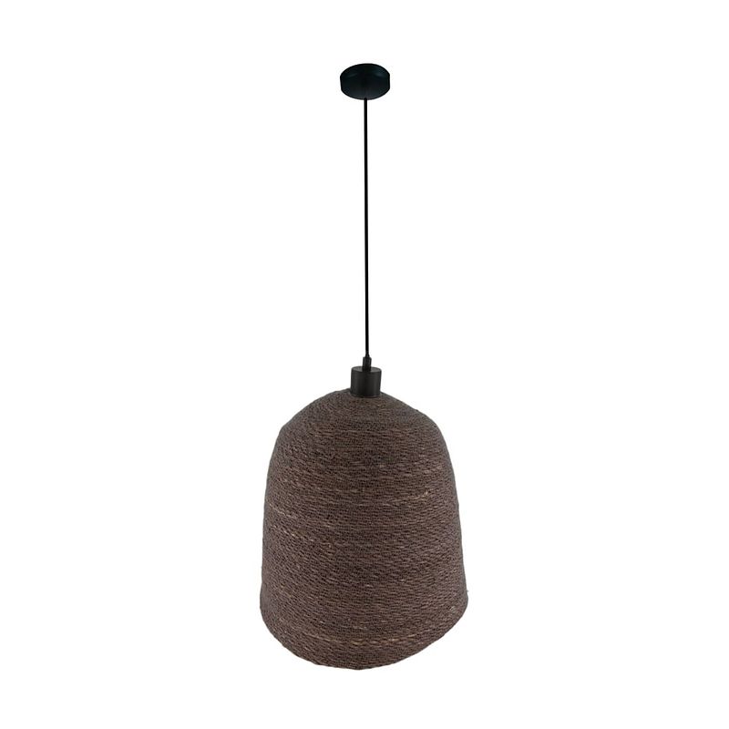 Foto van Dknc - hanglamp zeegras - 38x38x38 cm - grijs