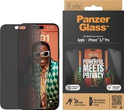 Foto van Panzerglass ultra-wide fit apple iphone 15 pro max privacy screenprotector glas