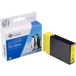 Foto van G&g inkt vervangt canon pgi-1500xl y compatibel geel np-c-1500xly 1c1500y