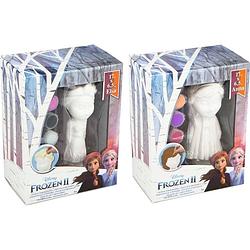 Foto van 2 stuks frozen anna & elsa verf je eigen - figuur schilderen - 17 cm x 6.5 cm elsa & anna - frozen 2