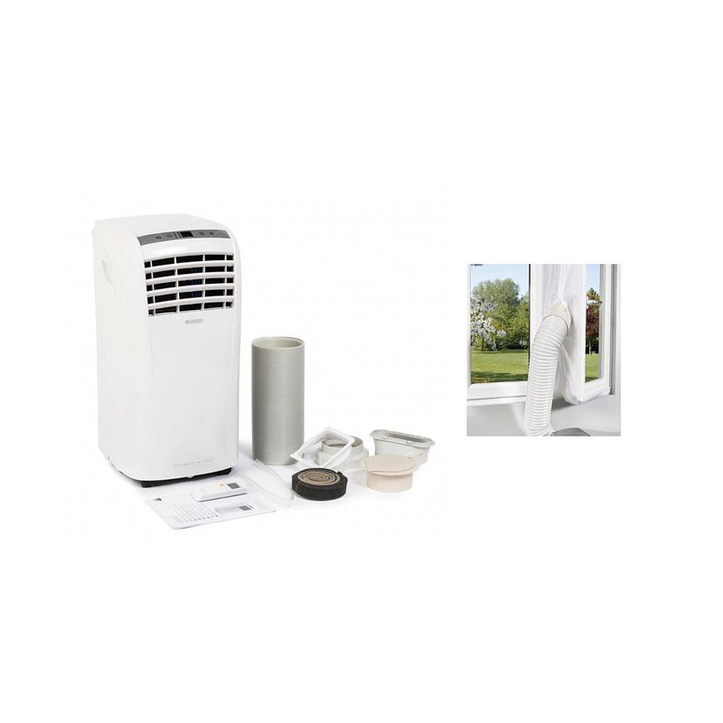 Foto van Olympia mobiele airco met luchtslang en raamafdichtingsset - splendid dolceclima compact 9 p - 9.000 btu/u