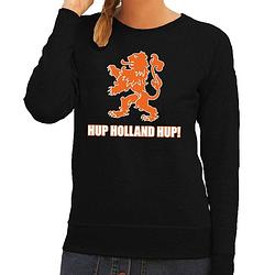 Foto van Nederlands elftal supporter sweater hup holland hup zwart voor dames xs - feesttruien