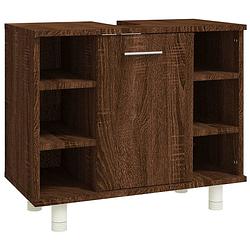 Foto van The living store badkaast - naam - kast - 60 x 32 x 53.5 cm - bruineiken