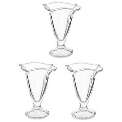 Foto van Ijcoupes/sorbet/dessert serveer schaaltjes - set 6x stuks - glas - 180 ml - ijsjeshouders