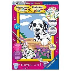 Foto van Ravensburger schilder op nummer dalmatier puppy