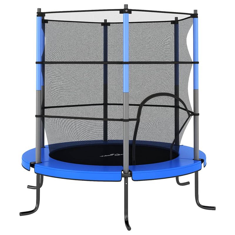 Foto van Vidaxl trampoline met veiligheidsnet rond 140x160 cm blauw