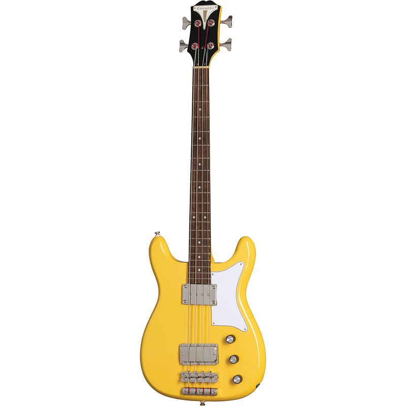 Foto van Epiphone newport bass sunset yellow elektrische basgitaar