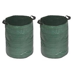 Foto van 2x stuks groene tuinafval zakken 120 liter - tuinafvalzak
