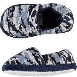 Foto van Jongens instap slippers/pantoffels army blauw maat 31-32 - sloffen - kinderen