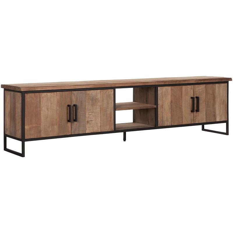 Foto van Dtp home tv stand beam no.2 large, 4 doors, 2 open racks,55x220x40...