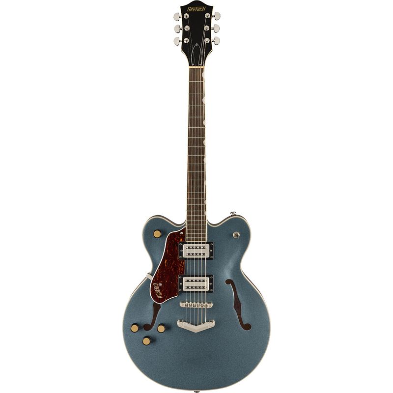 Foto van Gretsch g2622lh streamliner center block double-cut gunmetal il linkshandige semi-akoestische gitaar