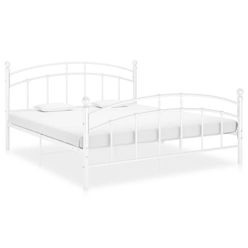 Foto van Vidaxl bedframe metaal wit 160x200 cm