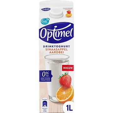 Foto van 2 voor € 3,00 | optimel drinkyoghurt sinaasappel aardbei 0% vet 1 x 1l aanbieding bij jumbo