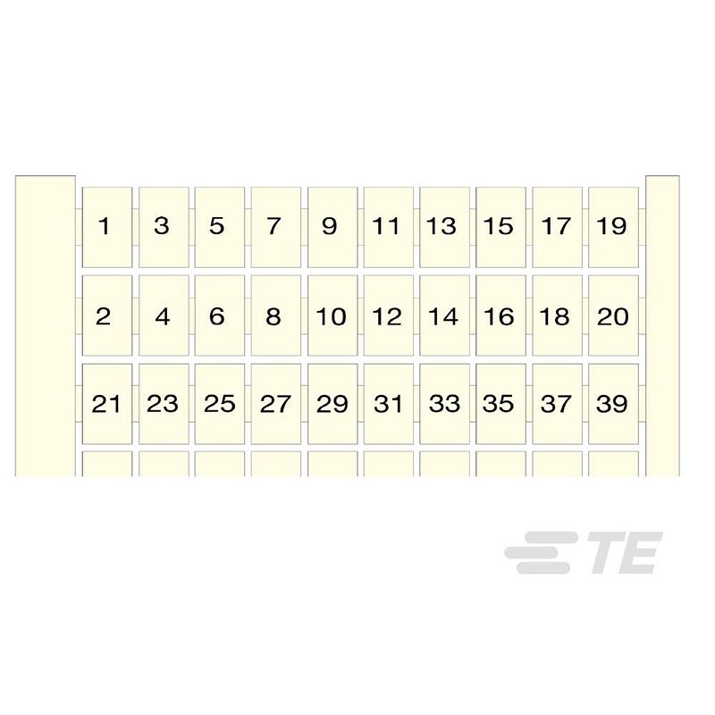 Foto van Tb markers te tab tb markers 1sna231030r2400 te connectivity inhoud: 1 stuk(s)