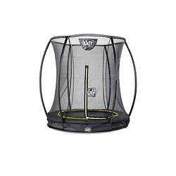 Foto van Exit silhouette verlaagde trampoline met veiligheidsnet rond - 183 cm - zwart