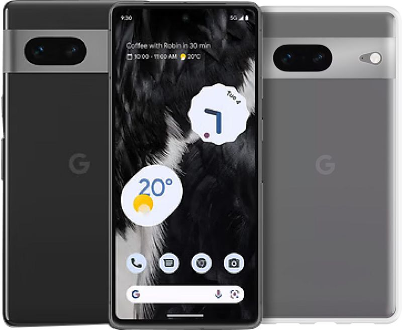 Foto van Google pixel 7 128gb zwart 5g + just in case soft back cover transparant