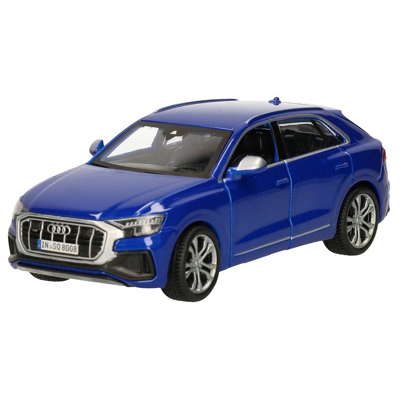 Foto van Modelauto audi sq8 blauw schaal 1:32/15 x 7 x 5 cm - speelgoed auto's