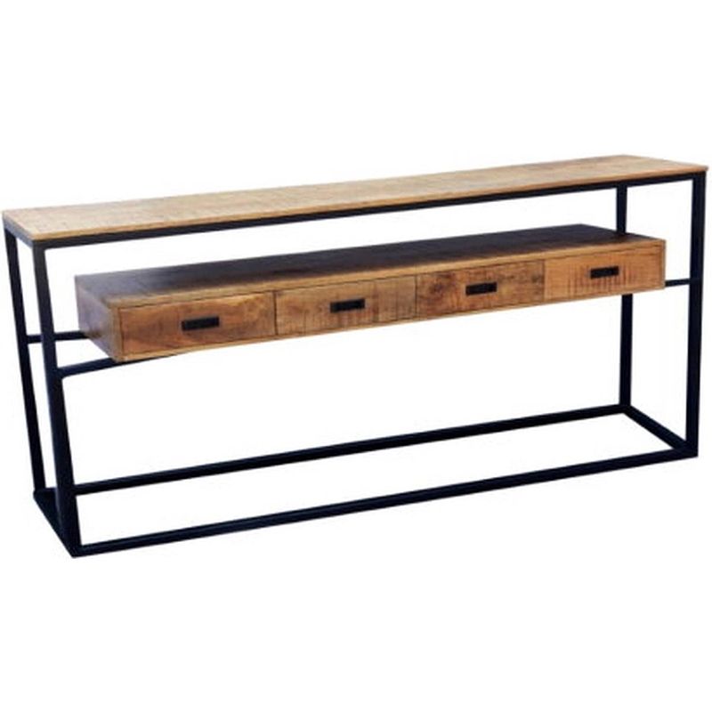 Foto van Benoa len 4 drawer console table 180 cm