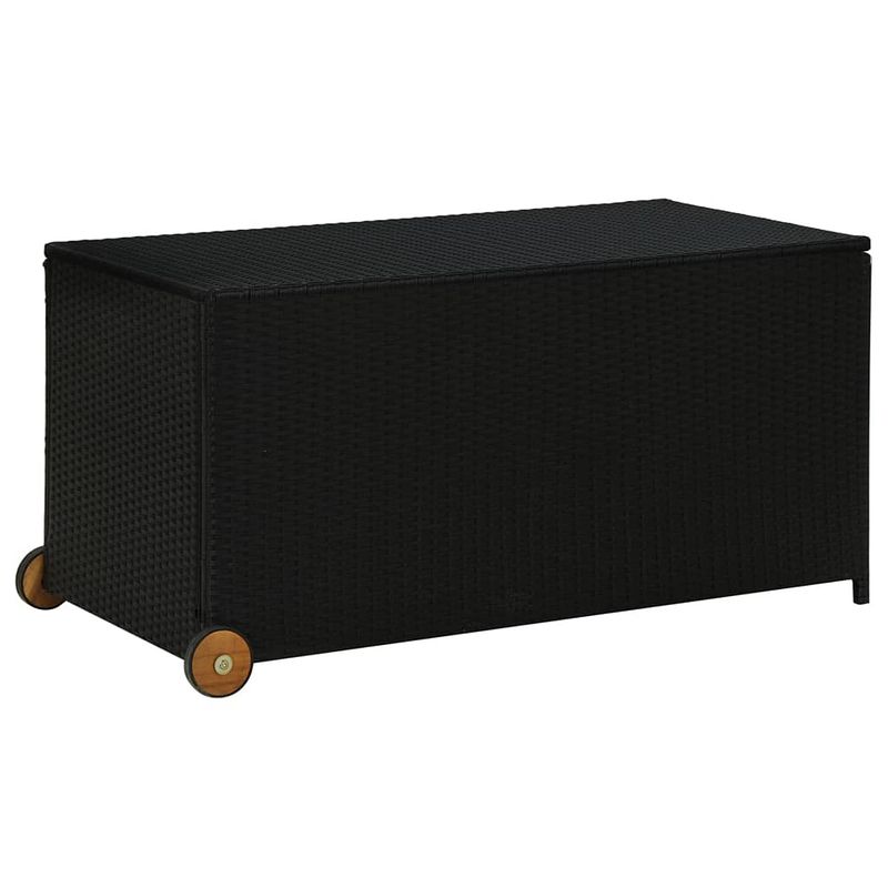 Foto van Vidaxl tuinbox 120x65x61 cm poly rattan zwart