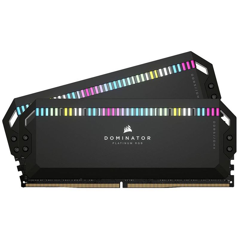 Foto van Corsair dominator platinum rgb werkgeheugenset voor pc ddr5 32 gb 2 x 16 gb non-ecc 6000 mhz 288-pins dimm cl36-38-38-76 cmt32gx5m2x6000c36