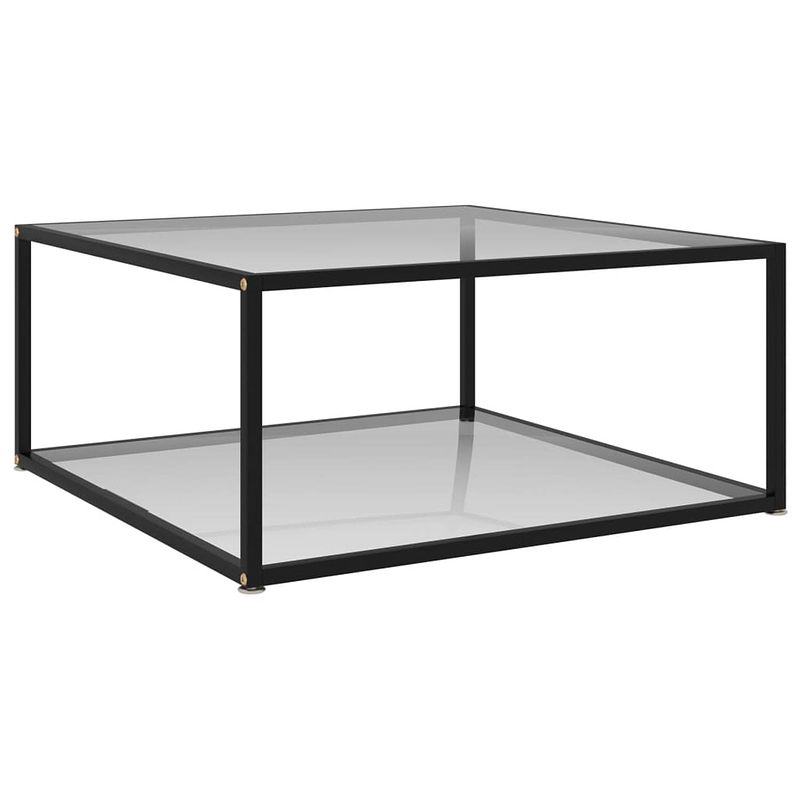 Foto van Vidaxl salontafel 80x80x35 cm gehard glas transparant